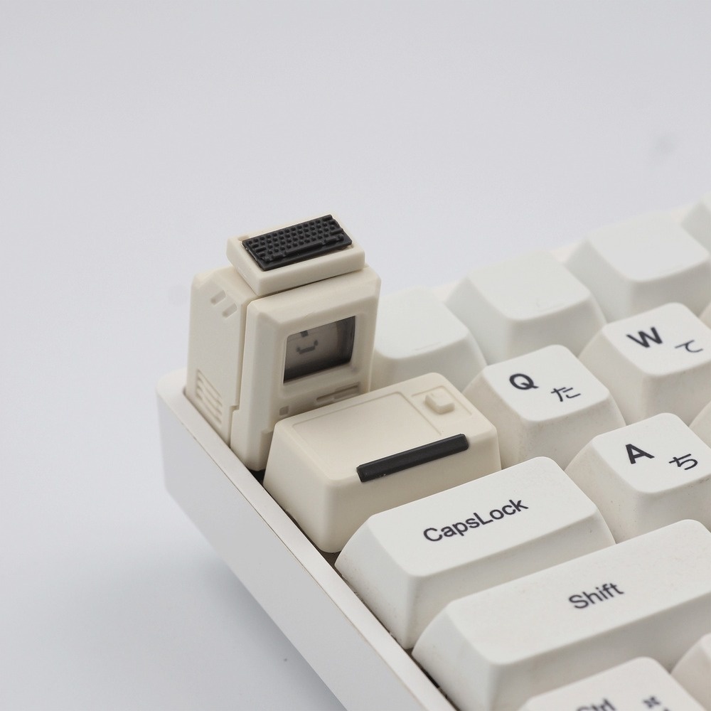 Macintosh Keycap คลาสสิกย้อนยุคสไตล์สร้างสรรค์บุคลิกภาพใบหน้าเปลี่ยนแป้นพิมพ์กลแสงส่ง keycap