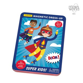 Halotalent - Super Kids Magnetic Dress-Up (Mudpuppy) ชุดกล่องแม่เหล็กแบบพกพา ลายแต่งตัวฮีโร่ตัวน้อย