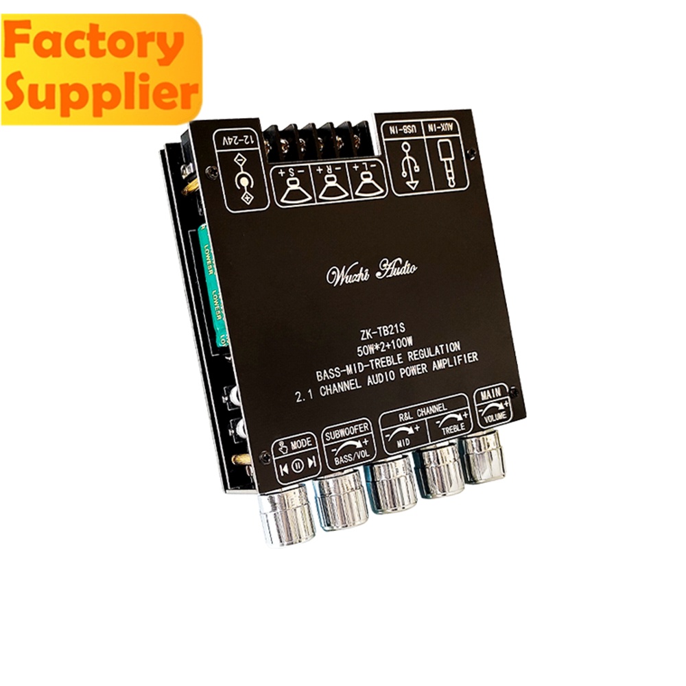 โมดูลบอร์ดขยายเสียงซับวูฟเฟอร์บลูทูธ TPA3116 ZK-TB21S 2.1 ช่องสัญญาณ