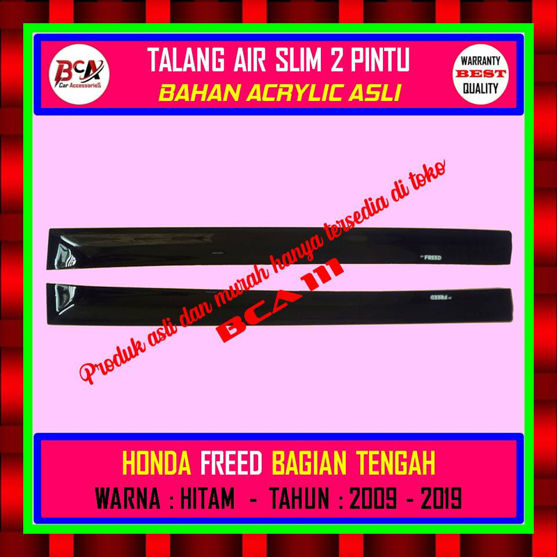 HONDA FREED 2009-2019 WATER GUARD - SLIM MODEL - BLACK - ABSOLUTE BRAND