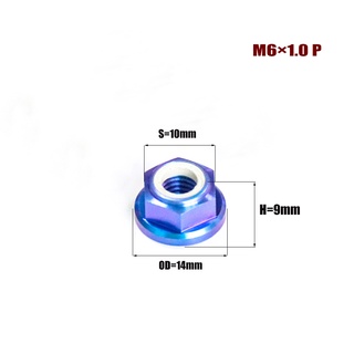 RTAMO ไทเทเนียม M4 M5 M6 M8 (เบอร์6 8 10 12 ) Nylon Lock น็อตตัวเมีย ราคาต่อตัว