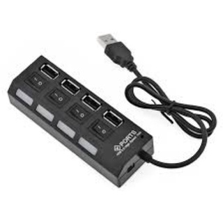 ﻿Black USB 2.0 Hi-Speed 4-Port Splitter Hub Adapter For PC Computer - intl