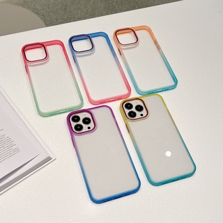 เคส สำหรับ ไอโฟน เคสซิลิโคน สินค้าพร้อมส่งจากไทย สำหรับ Iphone 13 12 11 Pro max ขอบสีทูโทน TPU-R1766