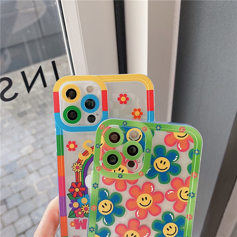 iPhone 12 PRO MAX 11 pro max X XR XS MAX 7/8P ลายดอกทานตะวัน วัสดุ TPU เคสโทรศัพท์ #8