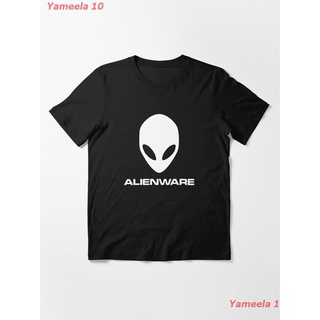 เสื้อยืดผ้าฝ้ายพิมพ์ลายขายดีBest Selling - Alienware Dell Gaming Merchandise Essential T-Shirt เสื้อยืดพิมพ์ลาย เสื้อยืด