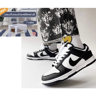 2 2 ลดอีก 200 ใส่ MS200FEB พร้อมส่ง ของแท้100 ฟรีแถมกล่องรองเท้าอะคลีลิค NIKE DUNK LOW BLACKWHITE PANDA img 0