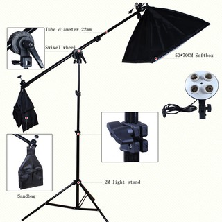 Photographic Equipment Head for Softbox Lighting Kit Overhead Boom Arm Top Light Stand With Grip Light Photo Studio Acce