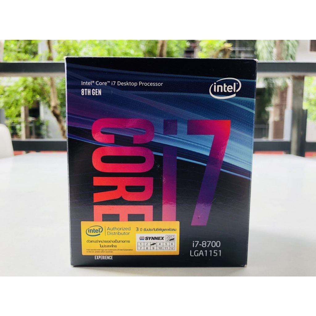 CPU Intel Core I7 8700 6C/12T LGA1151v2 มีประกัน พร้อมส่ง