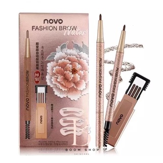 ส่งถูก-ส่งไว📌 Novo Fashion Brow โนโว ดินสอเขียนคิ้วแบบหมุน (#5146)