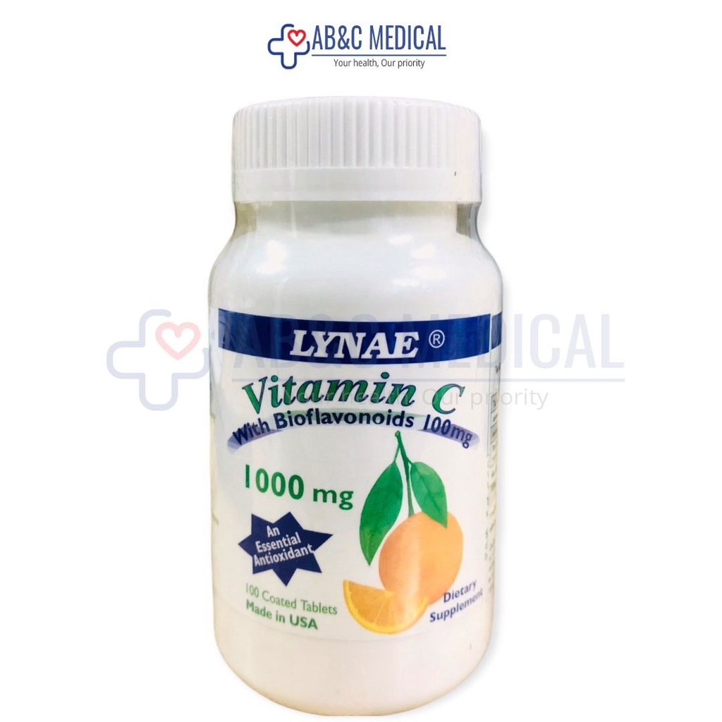 Vitamin C-1000 mg with Bioflavonoids 100mg Lynae 100 เม็ด