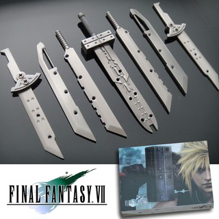 Figure ฟิกเกอร์ Final Fantasy FF VII แบบจำลอง เปิดตำนานไฟนอลแฟนตาซี ดาบยักษ์ของคลาวด์ Cloud 7 เล่ม มินิ วัสดุโลหะผสม