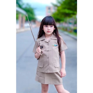 ชุดคุณครูเด็กหญิงคอปกฮาวาย