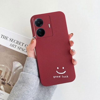 เคสโทรศัพท์ Casing phone VIVO Y02S Y30 5G Y33T Y21T X80 X70 Pro T1X T1 5G 2022 New Hot sale Wink Smiley Face Pattern Ultra Slim Matted Perfume Silicone Phone Case VIVO Y02S Camera Coverd Case