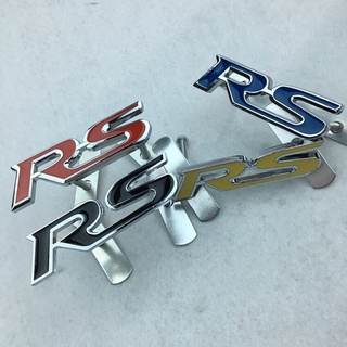 โลโก้กระจังหน้าโลหะ RS สําหรับ Ford Fiesta Focus Mondeo EcoSport Kuga Explorer Sports version badge