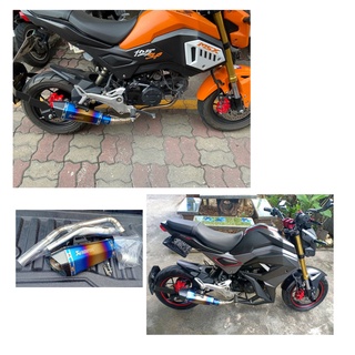 ชุดท่อ DEMON, MSX, MSLAZ, R15,MT15, EXCITER,CB150R,CBR150และรุ่นอื่นๆ+ปลายท่อช๊อตี้รุ้ง