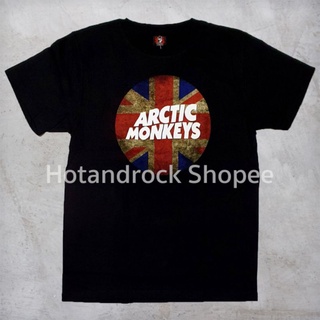 เสื้อยืดผ้าฝ้ายพรีเมี่ยม เสื้อยืดวงสีดำ ARCTIC MONKEYS  TDM 01392 Hotandrock