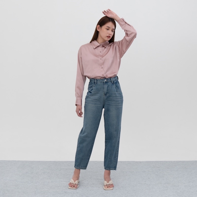 VIERLIN - กางเกงยีนส์ 6113 - MOM JEANS HIGHWAIST