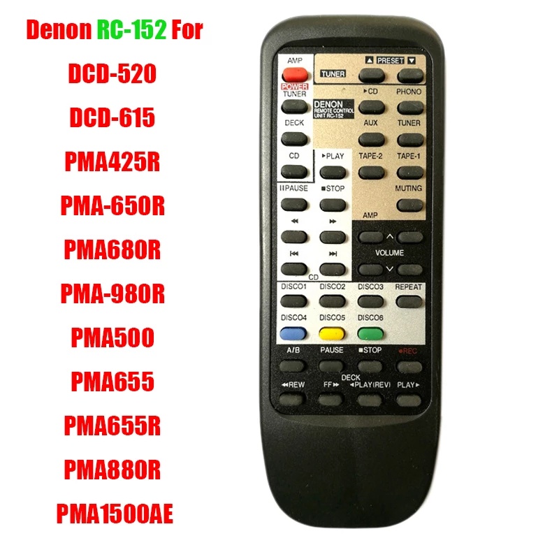 Denon RC-152 ใหม่สําหรับ Denon CD DCD-520 DCD-615 PMA425R PMA-650R PMA680R PMA-980R PMA500 PMA655 PM