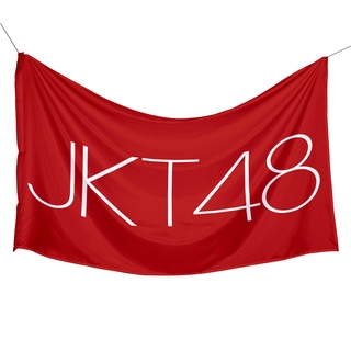 พรมธง JKT48 Wota Team J K T Reboost Tour Anniversary สําหรับตกแต่งบ้าน