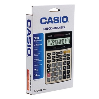 Casio เครื่องคิดเลข DJ-240D Plus 14 หลัก ของแท้100% ประกันศูนย์ 2 ปี