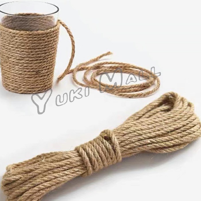 Yuki เชือกป่าน เชือกกระสอบฝนเล็บแมว หรือสำหรับตกแต่งDIY เชือกเส้นใหญ่หนา  hemp rope ราคา ถูกที่สุด ดีลบีเคเค แกลเลอรีภาพที่ 4