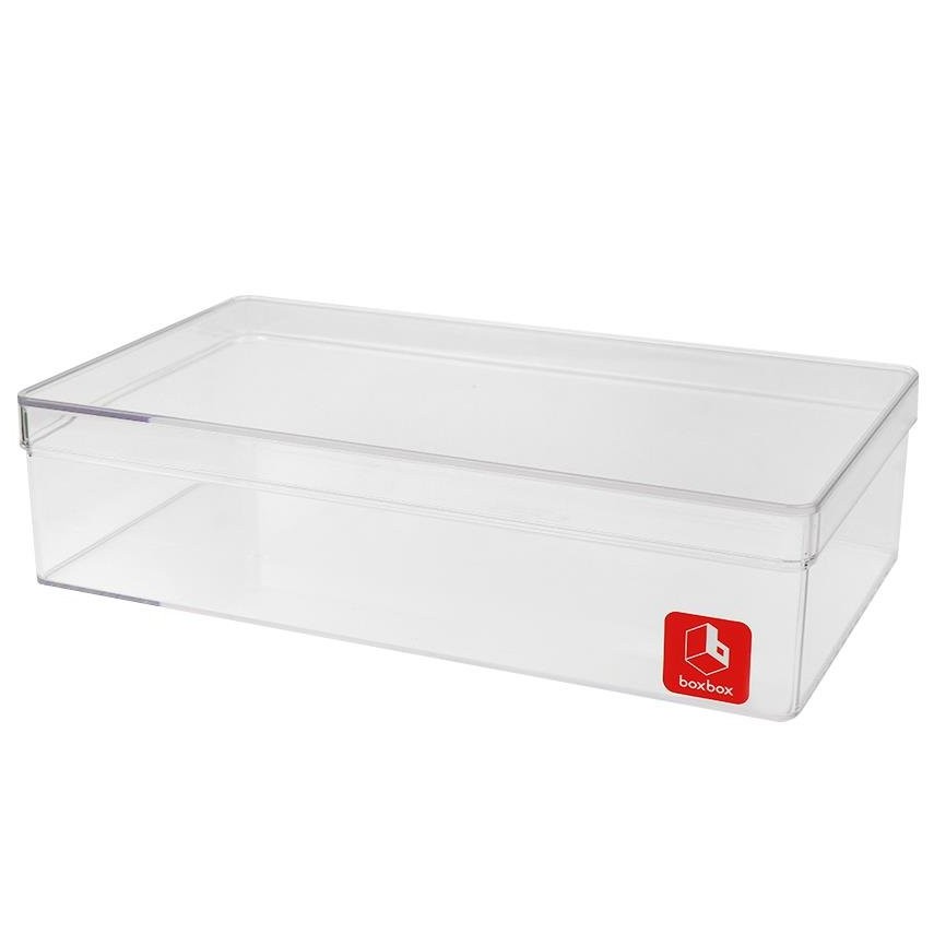 BOXBOX กล่องเหลี่ยมใส 1 ช่อง รุ่น 6231 ขนาด 13.5x23x6 ซม. สีใส