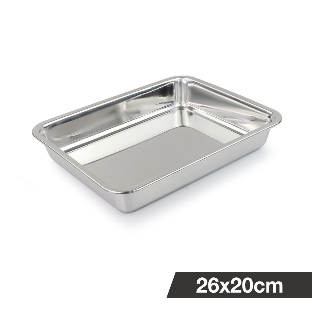 TELECORSA Food Tray Stainless Steel Ware Food-Buffet-Fruit-Vegetables-Tray-26x20x4-CM-00H-June1
