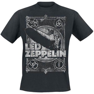 เสื้อยืดคอกลมcrew neckled zeppelin shook me ผู้ชายเสื้อยืดสีดำแขนสั้นเสื้อ plus ขนาด classic sportwear วันพ่อวันเกิดของข