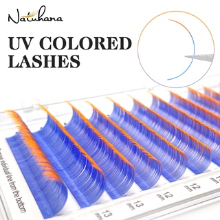 NATUHANA UV ขนตาปลอม สีนีออน สําหรับต่อขนตา ปาร์ตี้ นุ่มและเป็นธรรมชาติ