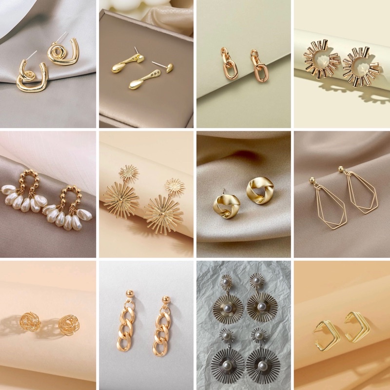 ต่างหูแฟชั่น ต่างหูสไตล์เกาหลี ชุดที่ 4 พร้อมส่ง
