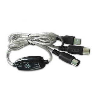 ideecraft MIDI Cable USB ต่อ computer note book เครื่องเล่น piano keyboard รุ่น MDC-01 (Black)