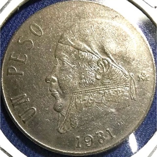 เหรียญต่างประเทศ เม็กซิโก Mexico, 1 Peso, ใช้แล้ว, #0596