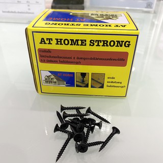 AT HOME STRONG สกรูไดร์วอลว์ สีดำ  (Drywall)  สกรูยึดไม้ฝากับโครงเหล็ก สกรูเกลียวเหล็ก F ปลายแหลม รหัส GB0625.1 #6x1"