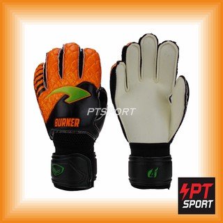 ถุงมือผู้รักษาประตู ถุงมือโกล์ว ถุงมือประตู GRAND SPORT 333433 BURNER 4 LATEX+FOAM มี Finger Save ส้มดำ