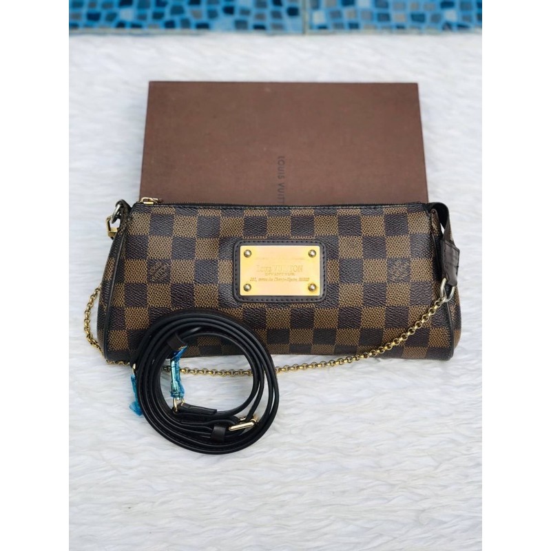 Lv eva ebene clutch damier