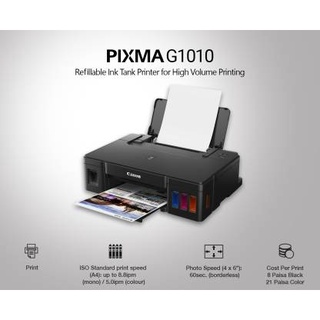 [หมึกเติมแท้] Printer Canon G1010 แทงค์แท้โรงงาน รับประกัน 2 ปี (ของใหม่) พิมพ์ได้อย่างเดียว พิมพ์ขาวดำ-สี