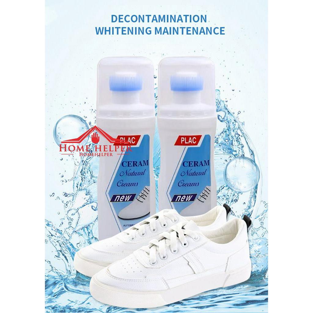 น้ำยาขัดรองเท้าขาว ยาขัดรองเท้า PLAC Cream Natural Cleanser น้ำยาทำความสะอาดรองเท้า