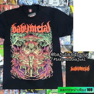 เสื้อยืดผ้าฝ้ายพิมพ์ลายขายดี Babymetal Baju เสื้อยืดวงร็อคโลหะ สไตล์วินเทจ | ร็อคร้อน | ร็อคใช่ | 1659 เสื้อยืดลําลอง ผ้