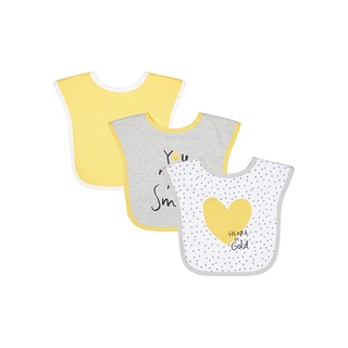 Mothercare smile toddler bibs - 3 pack UA020 ผ้ากันเปื้อน