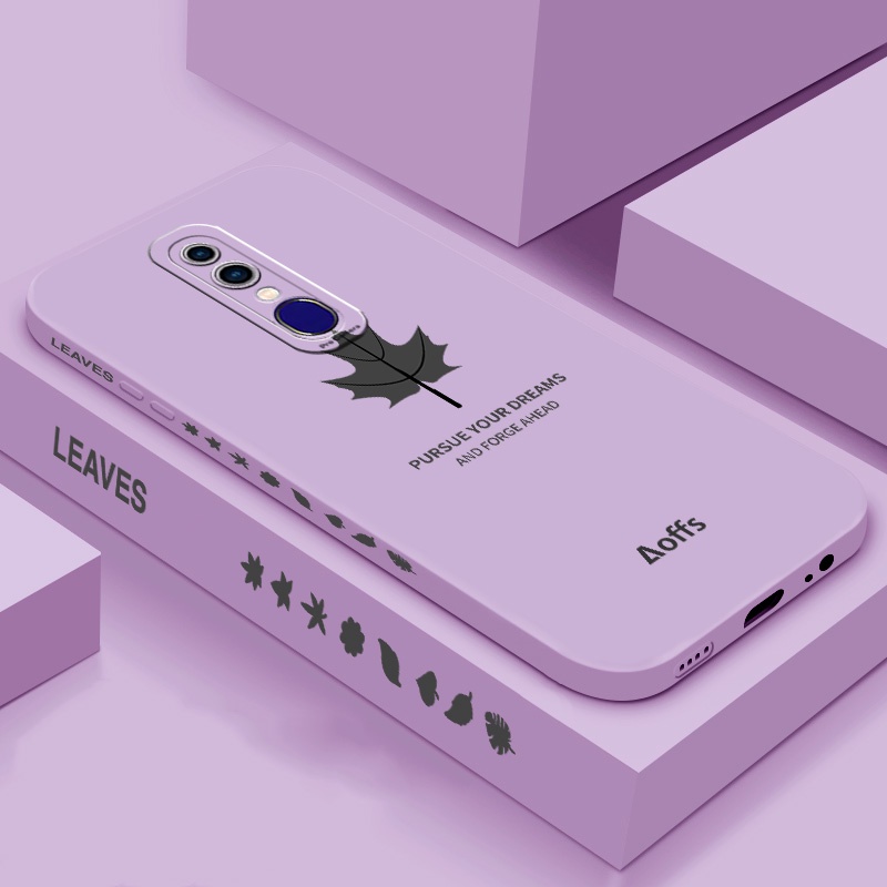 ปลอก OPPO CPH1911 CPH2239 CPH1917 CPH1989 CPH2113 CPH1819 Luxury Maple Leaf Square Edge ซิลิโคนอ่อนนุ่มเคสโทรศัพท์ Angel Eye กล้องกันกระแทกฝาหลัง