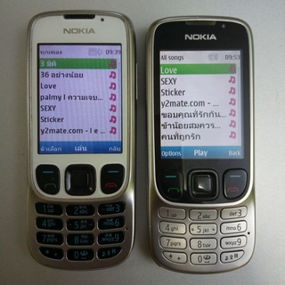 Set น่าสะสม Nokia 6303 เครื่องแท้มือสอง แพ็คคู่ ขาว-ดำ เมนูเร็ว ฟังเพลงเพราะ แถมเครื่องชาร์จแบบหนีบ