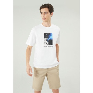 เสื้อผ้ามีสไตล์GIORDANO เสื้อยืดแขนสั้นผู้ชาย Mens Dear Future Cotton Tee 01091215รหัสเต็มS-3XL