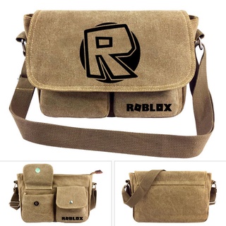 [พร้อมส่ง] Roblox กระเป๋าเป้สะพายหลัง กระเป๋าสะพายไหล่ ผ้าแคนวาส ลายการ์ตูนอนิเมะ อเนกประสงค์ สไตล์สปอร์ต สําหรับเด็กผู้ชาย