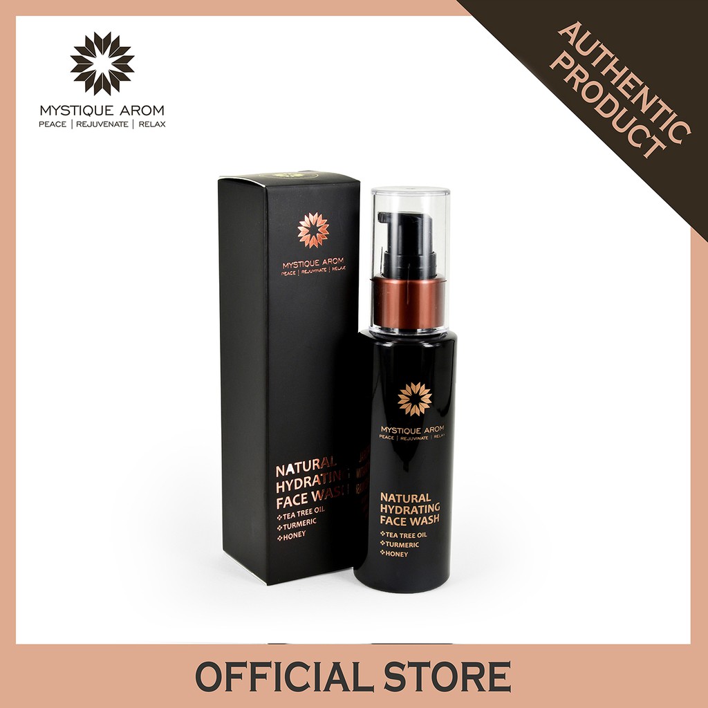 MYSTIQUE AROM  มิสทิค อารมณ์ ไฮเดรตติ้ง เฟส วอช Natural Hydrating Face Wash - Tea Tree Oil, Olive Oil &amp; Honey 60 ml