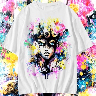 เสื้อยืดแขนสั้น ทรงหลวม พิมพ์ลายอนิเมะ JoJo s bizarre adventure สําหรับผู้ชาย และผู้หญิง x5ZS