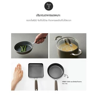 LocknLock กระทะก้นลึก Handy Cook Series ขนาด 15.5 cm รุ่น LHD1165