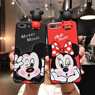 เคสโทรศัพท์ลายการ์ตูนมิกกี้เมาส์ 3D สําหรับ Samsung A10 A10S A12 A20 A20S A30 A30S A50 A50S A70 A51 A71 A6 A6+ A7 2018 A9 2018 A8 A8+ Plus