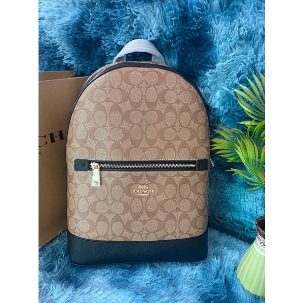 Coach Kenley Backpack In Signature Canvas Bag Shopee Thailand