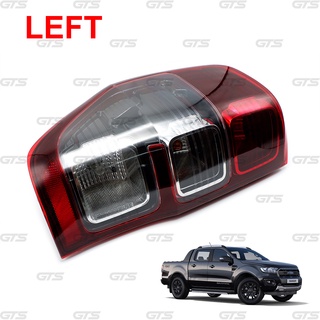 ไฟท้าย+ปลั๊ก รุ่นไวแทค สีแดง+โครเมี่ยม+ดำ สำหรับ Ford Ranger T6 XLT Wildtrak ปี 2012-2021