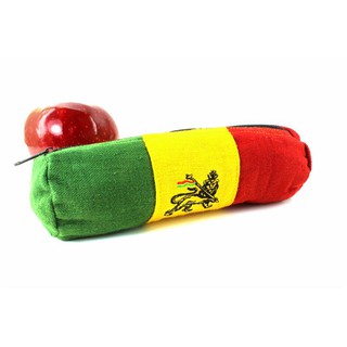 สินค้าราสต้า Pencil Case Hemp Lion of Judah Green Yellow Red กระเป๋าใส่ดินสอใธรรมชาติ HEMP PENCIL CASE LION OF JUDAH